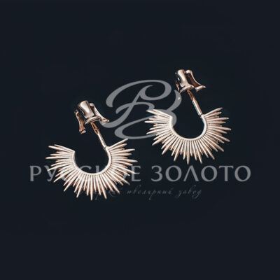 Серьги из красного золота